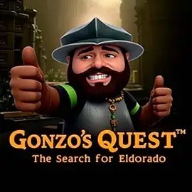 Logo of Gonzo's Quest from NetEnt at Crystal Roll Casino